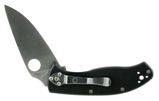 Picture of Spyderco Tenacious 3.39" Folding Drop Point Plain 8Cr13mov Ss Blade Black G10 Handle Includes Pocket Clip 