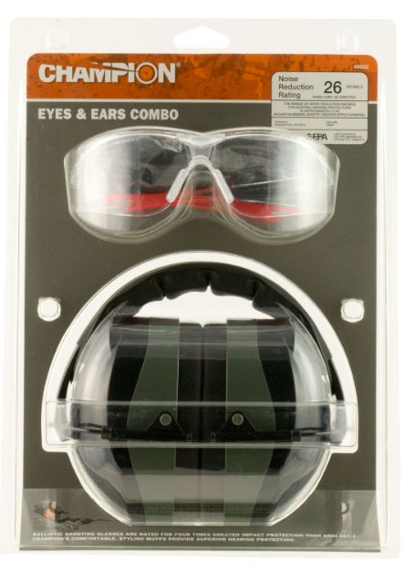 Picture of Champion Targets Eyes & Ears Combo 26 Db Over The Head Black/Gray Adult 