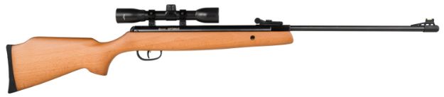 Picture of Crosman Optimus Air Rifle Spring Piston 177 1Rd Shot Black Black Receiver Hardwood Scope 4X32mm 