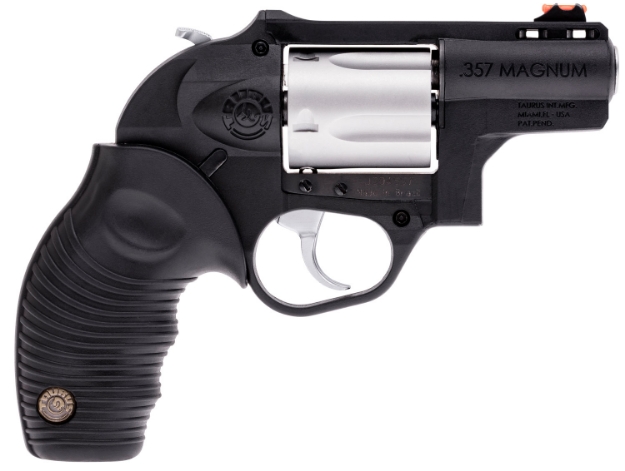 Picture of Taurus 605 Poly Protector 38 Special +P Or 357 Mag Caliber With 2" Black Finish Barrel, 5Rd Capacity Matte Stainless Finish Cylinder, Black Finish Polymer Frame & Black Ridged Rubber Grip 