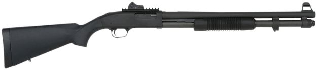 Picture of Mossberg 590A1 Tactical Spx 12 Gauge 3" 8+1 20" Parkerized Heavy-Walled Barrel Black Rec With Ghost Ring Rear Sight Black Synthetic Stock Right Hand Includes Bayonet Lug 