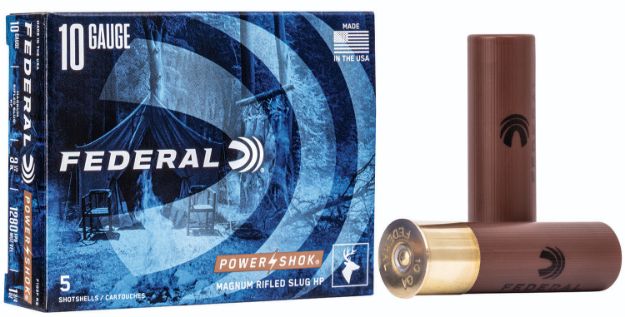 Picture of Federal Power-Shok Shotshell 10 3.50" 1 3/4 Oz Rifled Slug Shot 5 Per Box/ 50 Cs 