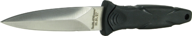 Picture of Smith & Wesson Knives Military Boot Knife 3.50" Fixed Spear Point Plain Black Tpr Handle Includes Sheath 