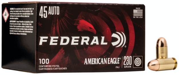 Picture of Federal American Eagle Handgun 45 Acp 230 Gr Full Metal Jacket (Fmj) 100 Per Box/ 5 Cs 