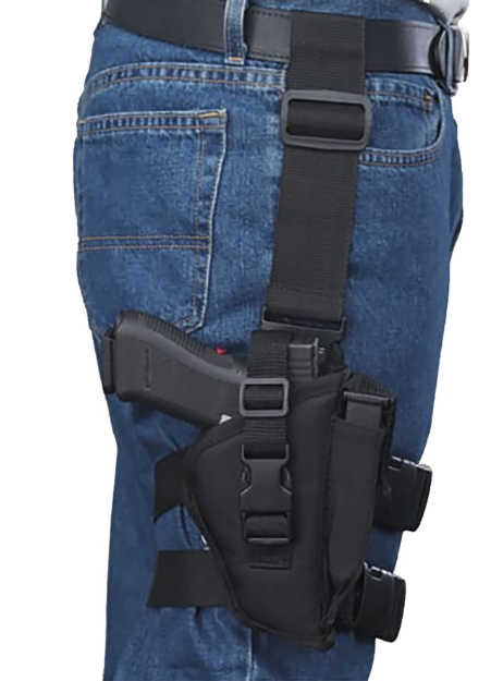 Picture of Bulldog Tactical Leg Black Knit Fits Large Semi-Auto Fits 3.50-5" Barrel Right Hand 