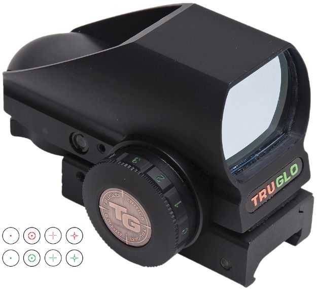 Picture of Truglo Tru-Brite Dual Color 1X 34Mm Multi-Reticle Dual Illuminated Red/Green 4 Pattern Cr2032 Lithium Black 