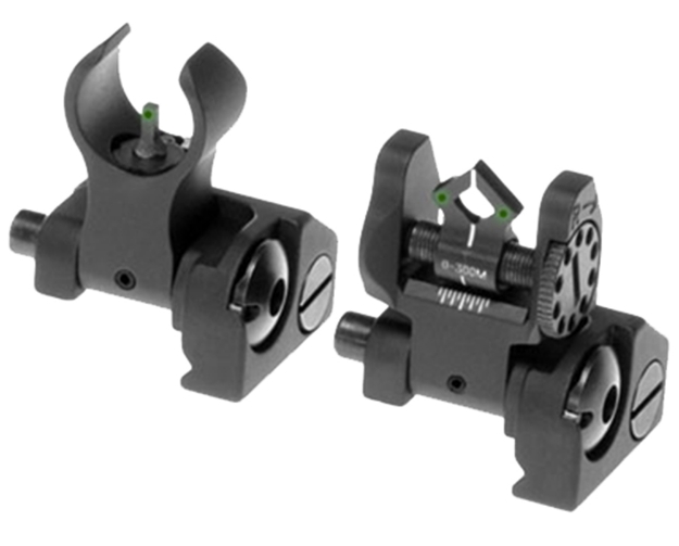 Picture of Troy Ind Tritium Micro Battlesight Set M4 Front & Dioptic Rear Black Hardcoat Anodized 