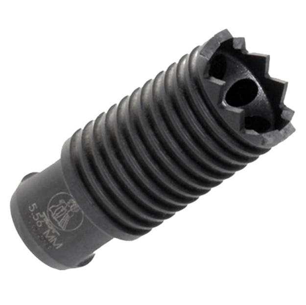 Picture of Troy Ind Claymore Muzzle Brake Black Steel With 1/2"-28 Tpi Threads & 2.25" Oal For 5.56X45mm Nato Ar-Platform 