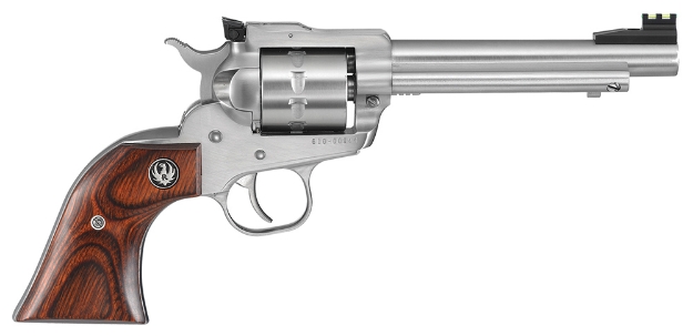 Picture of Ruger Single-Ten 22 Lr 5.50" Barrel 10Rd Cylinder, Satin Stainless Steel, Hardwood Gunfighter Grip, Williams Gun Sight Co. Fiber Optic Sights, Transfer Bar Safety 