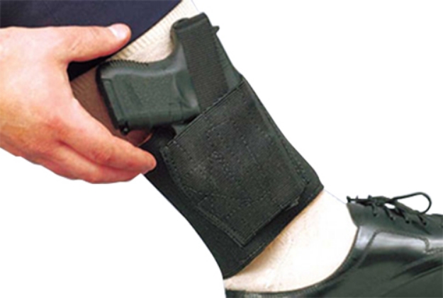 Picture of Desantis Gunhide Apache Rig Ankle Black Elastic Velcro Compatible W/Glock 43/Walther Pps Right Hand 