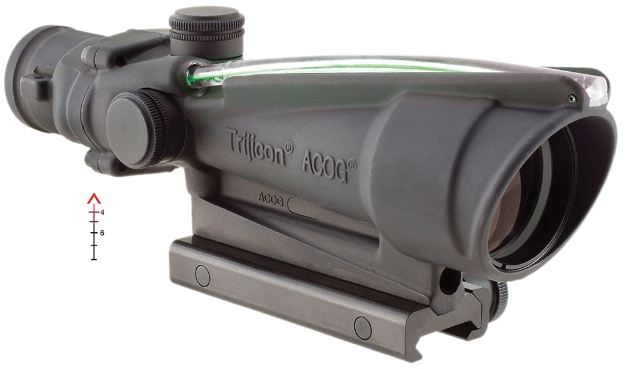 Picture of Trijicon Acog Black Hardcoat Anodized 3.5X35mm Illuminated Green Chevron .308/7.62 Bdc Reticle 