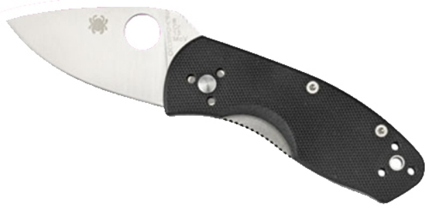 Picture of Spyderco Ambitious 2.25" Folding Drop Point Plain 8Cr13mov Ss Blade Black G10 Handle Includes Pocket Clip 