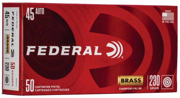 Picture of Federal Champion Training 45 Acp 230 Gr Full Metal Jacket (Fmj) 50 Per Box/ 20 Cs 