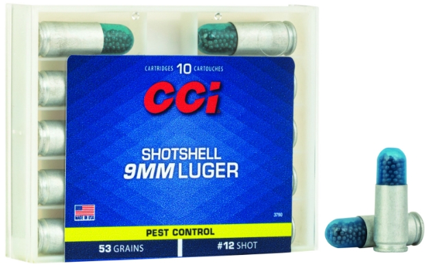 Picture of Cci Pest Control Shotshell 9Mm Luger 64 Gr 1450 Fps Shotshell #12 Shot 10 Bx/20 Cs 