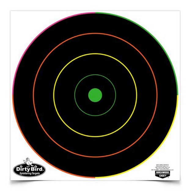 Picture of Birchwood Casey Dirty Bird Multi-Color Splattering Target 12" Bullseye Tagboard Hanging Multi-Color 10 Pk. 