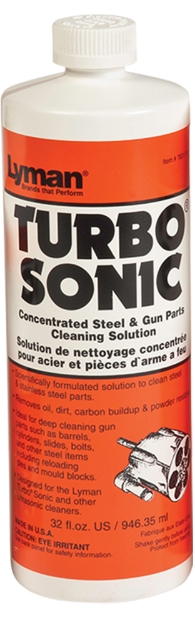 Picture of Lyman Turbo Sonic Gun Parts Cleaning Solution Against Grease, Dust, Oil 32 Oz Bottle 