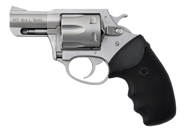 Picture of Charter Arms Pitbull 9Mm Luger 5Rd 2.20" Matte Stainless Steel Barrel, Cylinder & Frame, Standard Hammer, Finger Grooved Black Rubber Grip 