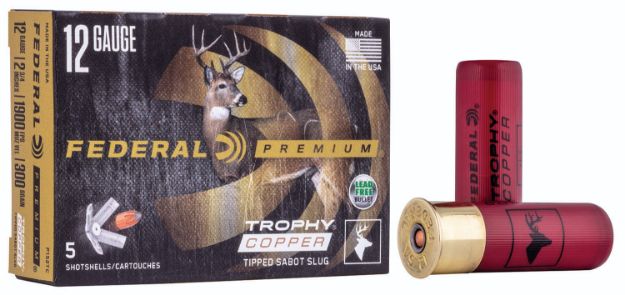 Picture of Federal Premium Vital-Shok Trophy Copper 12 Gauge 2.75" 2/3 Oz/300 Gr 1900 Fps Sabot Slug Shot 5 Bx/50 Cs 