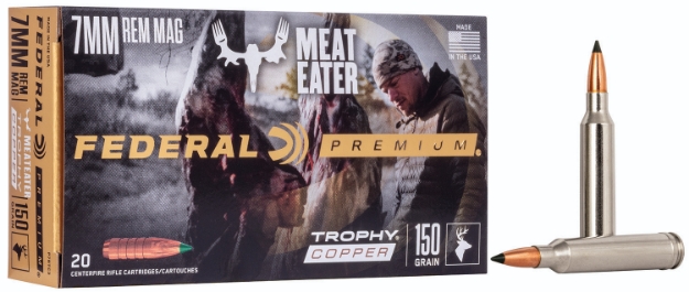 Picture of Federal Premium 7Mm Rem Mag 150 Gr Trophy Copper (Tc) 20 Per Box/ 10 Cs 