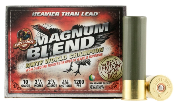 Picture of Hevi-Shot Magnum Blend Turkey 10 3.50" 2 3/8 Oz Tungsten 5/6/7 Shot 5 Per Box/ 10 Cs 