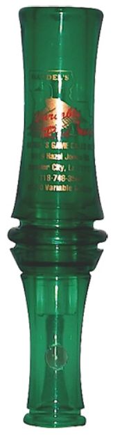 Picture of Haydel's Game Calls "Redleg" Mallard Variable Tone Open Call Double Reed Mallard Sounds Attracts Ducks Green Plastic 