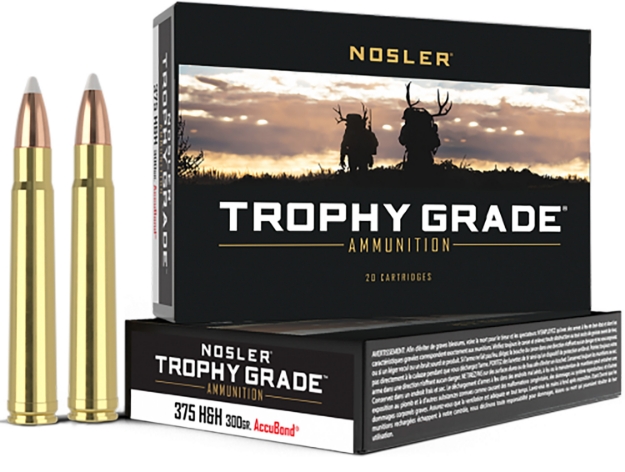 Picture of Nosler Trophy Grade Hunting 375 H&H Mag 300 Gr Nosler Accubond 20 Per Box/ 10 Cs 