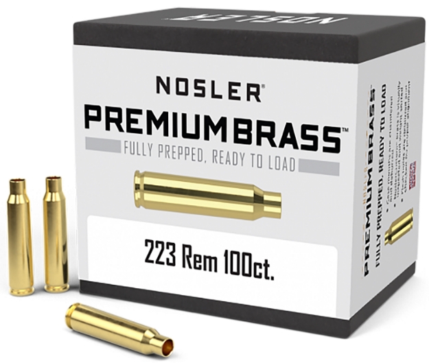 Picture of Nosler Premium Brass Unprimed Cases 223 Rem Rifle Brass 100 Per Box 