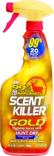 Picture of Wildlife Research Scent Killer Gold Odor Eliminator Odorless Scent 24 Oz Trigger Spray 