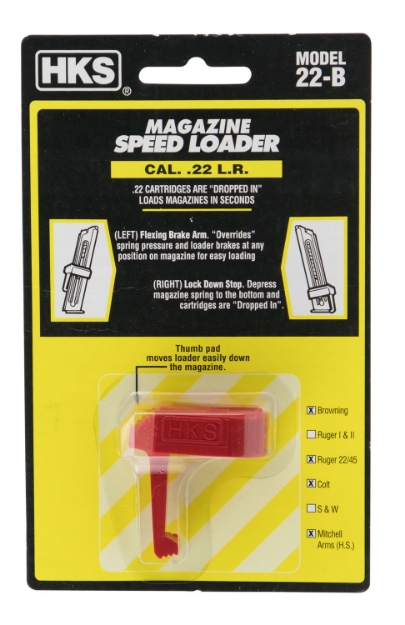 Picture of Hks Speed Mag Loader Made Of Plastic With Red Finish For 22 Lr Pistols 