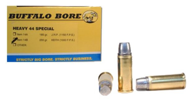 Picture of Buffalo Bore Ammunition Heavy Strictly Business 44 S&W Spl 255 Gr Hard Cast Semi-Wadcutter 20 Per Box/ 12 Cs 