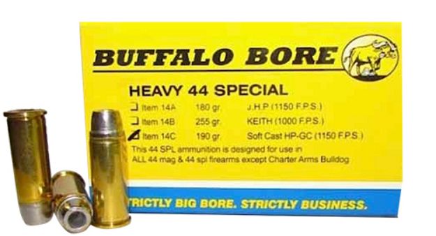 Picture of Buffalo Bore Ammunition Heavy Strictly Business 44 S&W Spl 190 Gr Soft Cast Hollow Point 20 Per Box/ 12 Cs 