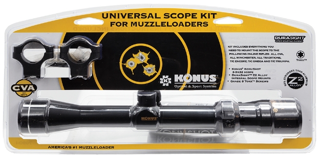 Picture of Cva Knous Konushot Muzzleloader Scope Kit Black Matte Black 3-9X32mm 1" Tube Duplex Reticle 