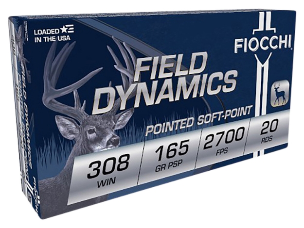 Picture of Fiocchi Field Dynamics Rifle 308 Win 165 Gr Pointed Soft Point (Psp) 20 Per Box/ 10 Cs 