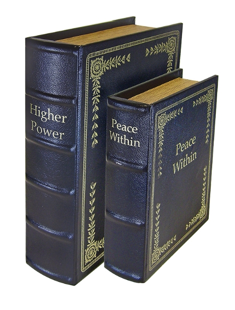 Picture of Peace Keeper Diversion Book Set Front Panel Entry Black Wood Holds 2 Handguns 