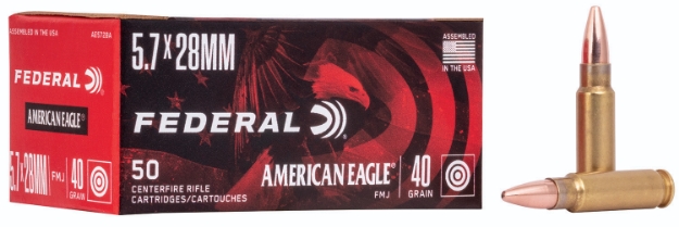 Picture of Federal American Eagle Handgun 5.7X28mm 40 Gr Full Metal Jacket (Fmj) 50 Per Box/ 10 Cs 