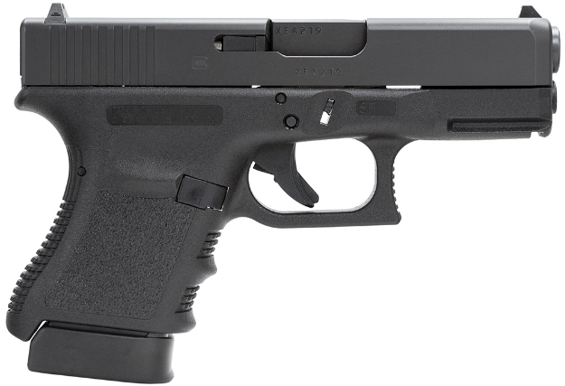 Picture of Glock G30s Sub-Compact 45 Acp 10+1 3.78" Hammer Forged Barrel Matte Black Serrated Steel Slide Black Polymer Frame W/Picatinny Rail Black Textured Finger Grooved Polymer Grips Right Hand 