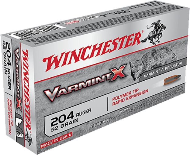 Picture of Winchester Ammo Varmint X 204 Ruger 32 Gr 4000 Fps Polymer Tip Rapid Expansion 20 Bx/10 Cs 