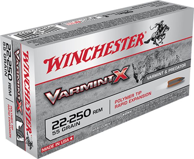 Picture of Winchester Ammo Varmint X 22-250 Rem 55 Gr 3680 Fps Polymer Tip Rapid Expansion 20 Bx/10 Cs 