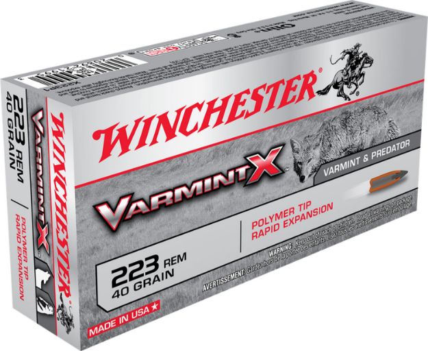 Picture of Winchester Ammo Varmint X 223 Rem 40 Gr 3600 Fps Polymer Tip Rapid Expansion 20 Bx/10 Cs 