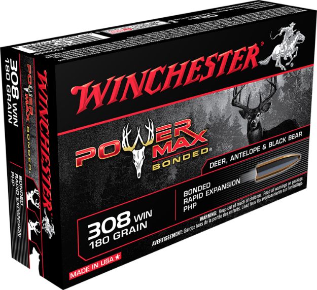 Picture of Winchester Ammo Power Max Bonded 308 Win 180 Gr Bonded Rapid Expansion Php 20 Per Box/ 10 Cs 