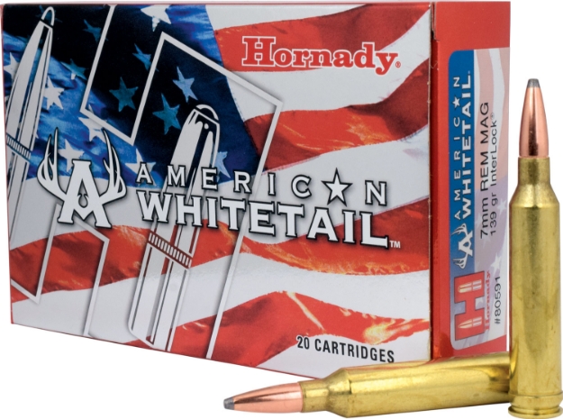 Picture of Hornady American Whitetail Interlock 7Mm Rem Mag 139 Gr Interlock Spire Point 20 Per Box/ 10 Cs 