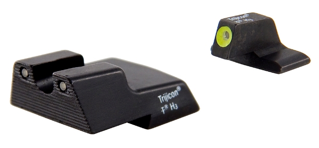 Picture of Trijicon Hd Night Sights- H&K Black | Green Tritium Yellow Outline Front Sight Green Tritium Black Outline Rear Sight 