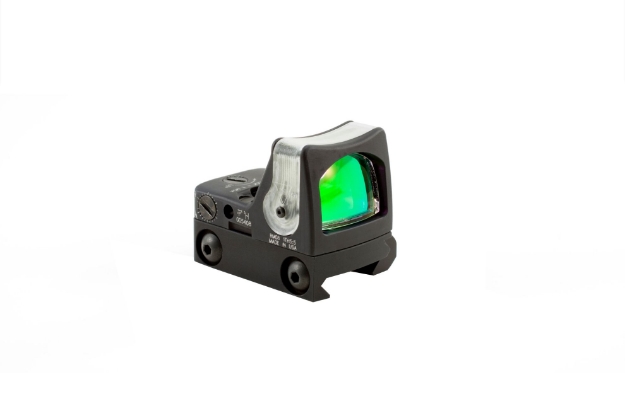 Picture of Trijicon Rmr Dual Illuminated Matte Black 22X16mm 12.9 Moa Dual Illuminated Amber Triangle Reticle 