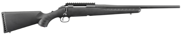 Picture of Ruger American Compact 243 Win 4+1 18" Barrel, Matte Black Alloy Steel, Black Synthetic Stock, Optics Ready 