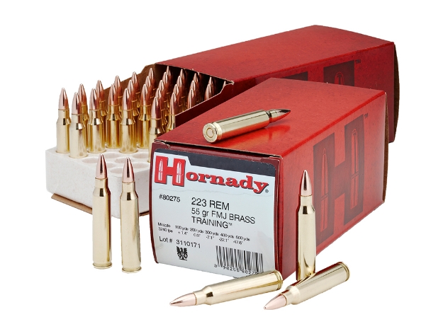 Picture of Hornady Custom Target 223 Rem 55 Gr Full Metal Jacket Boat-Tail (Fmjbt) 50 Per Box/ 10 Cs 