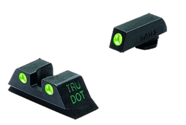 Picture of Meprolight Usa Tru-Dot Black | Green Tritium Front Sight Green Tritium Rear Sight Set 