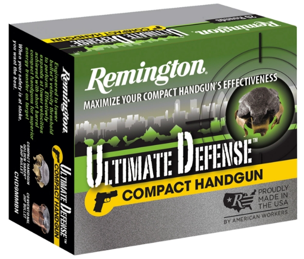 Picture of Remington Ammunition Ultimate Defense Compact Handgun 9Mm Luger 124 Gr Brass Jacket Hollow Point (Bjhp) 20 Per Box/ 25 Cs 