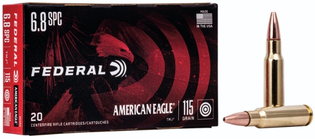 Picture of Federal American Eagle Target 6.8Mm Rem Spc 115 Gr Full Metal Jacket (Fmj) 20 Per Box/ 10 Cs 