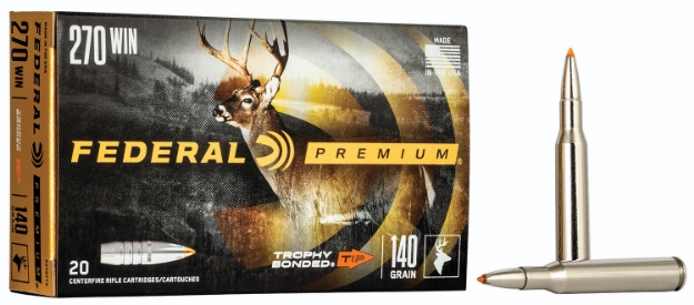 Picture of Federal Premium Hunting 270 Win 140 Gr Trophy Bonded Tip 20 Per Box/ 10 Cs 