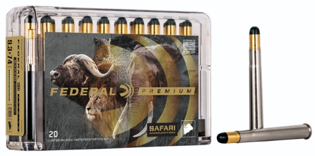 Picture of Federal Premium Safari Cape-Shok 9.3Mmx74r 286 Gr Woodleigh Hydro Solid (Whcs) 20 Per Box/ 10 Cs 